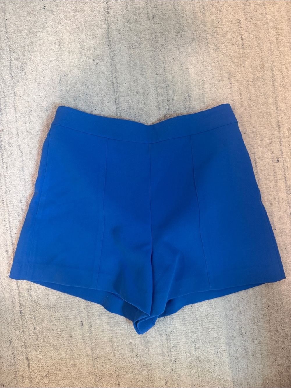 Alice + Olivia Cobalt Blue High-Waist Tailored Shorts